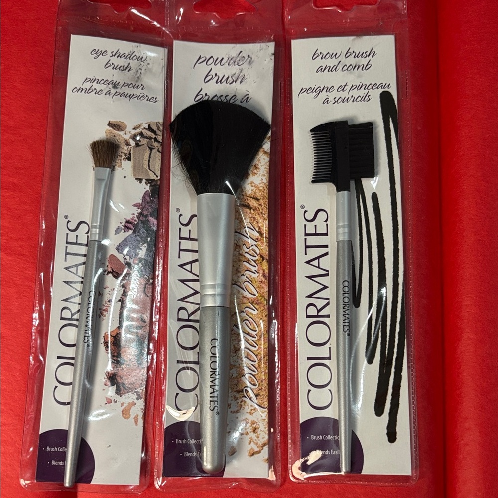 Makeup Brush Set - Silver and Black